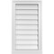 Ekena Millwork Vertical Surface Mount PVC Gable Vent w/ 2"W x 2"H , Brickmould Sill Frame, 16"W x 28"H GVPVE16X2803SN - alternate 1